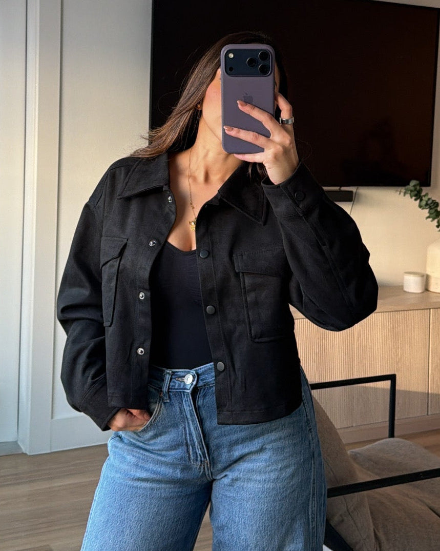 BLACK SUEDE JACKET